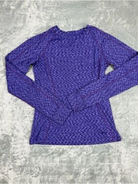 REI Purple Heathered Long-Sleeve Performance Tee Base Layer size Small